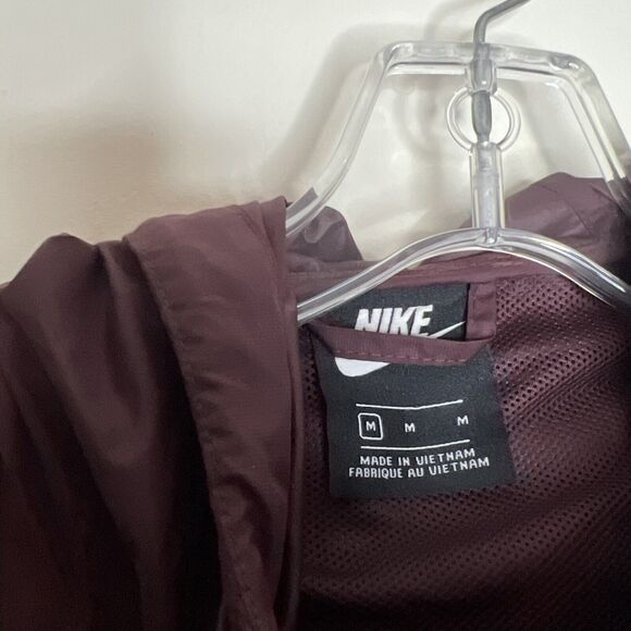 Nike Women’s Windbreaker Jacket Medium Color Blocked Retro Hooded Full Zip - Picture 5 of 9